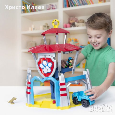 PAW PATROL База Dino Rescue Щаб квартира с ексклузивно куче Кула Пес Патрул, снимка 2 - Коли, камиони, мотори, писти - 39601192