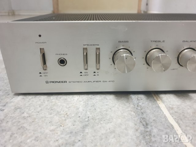 Качествен усилвател Pioneer SA-410   Made in Japan В много добро състояние. Работи без проблем. , снимка 8 - Ресийвъри, усилватели, смесителни пултове - 35327507