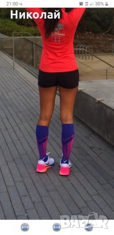 nike elite hyper lightweight compression socks black volt , снимка 13 - Дамски чорапи - 32541186