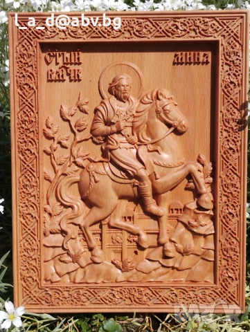 Икона на Св. Богородица - авторска дърворезба, снимка 4 - Икони - 50247907