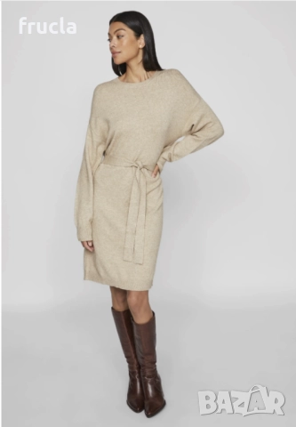 Плетена Рокля VILA меланж размер ХС, снимка 2 - Рокли - 52344361