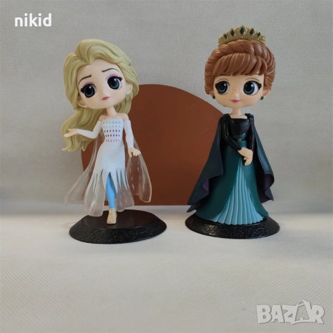 сет големи Елза и Анна Frozen Замръзналото кралство фигурка фигурки играчки за украса торта и игра, снимка 1 - Фигурки - 43516497