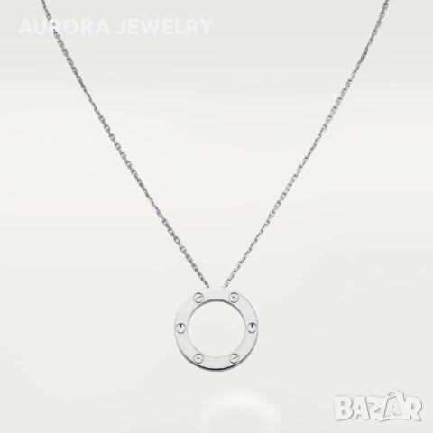 CARTIER Love White Gold Large Pendant Дамскo Колие, снимка 8 - Колиета, медальони, синджири - 53236913