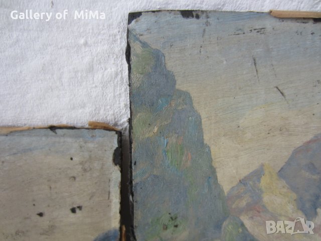  1947 - 2 картини планински пейзаж, подписани, снимка 6 - Картини - 28888514