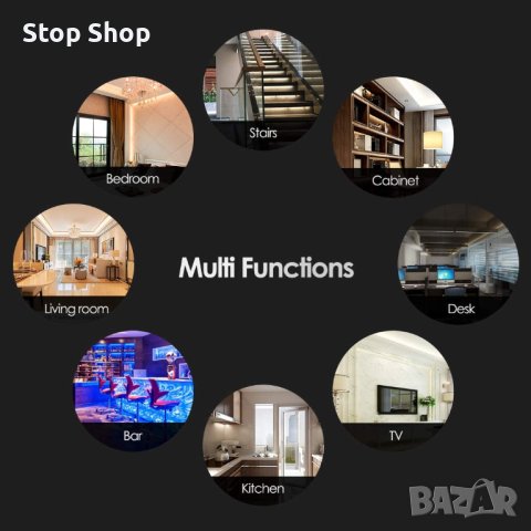 WEILY WiFi Led Strip Lights 2x15m Гъвкаво променящ се цвят RGB Phone Control Smart Led Light Str, снимка 6 - Лед осветление - 40840713