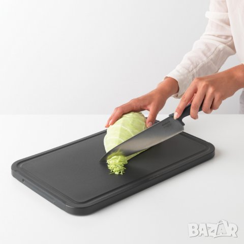 Нож готварски Brabantia TASTY+ DARK GREY 20 см., снимка 2 - Прибори за хранене, готвене и сервиране - 37606411