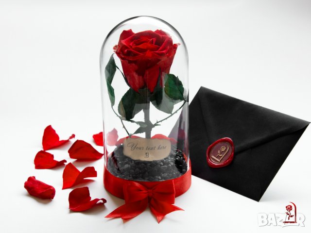 Оригинален Подарък за Рожден Ден на Жена / Естествена Вечна Роза в Стъкленица / Жива Вечна Роза, снимка 8 - Подаръци за имен ден - 38771445