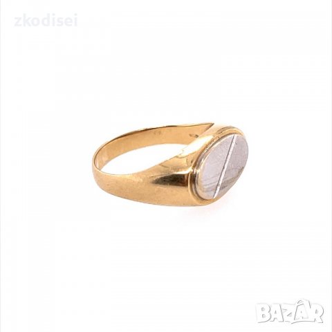 Златен мъжки пръстен 4,19гр. размер:59 14кр. проба:585 модел:13209-5, снимка 3 - Пръстени - 38915762
