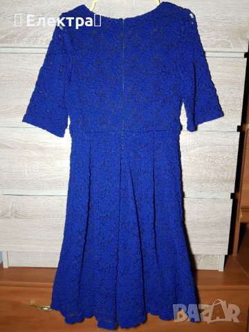 Синя рокля на марката Lucy fashion с дантелени мотиви, снимка 2 - Рокли - 37582555