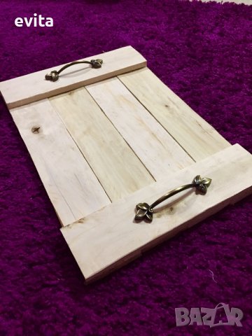 Ръчно изработен дизайнерски поднос с антични дръжки! , снимка 5 - Декорация за дома - 34462983