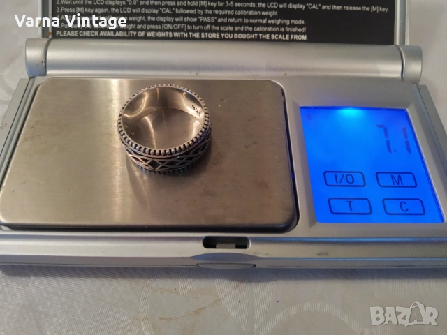 Красив оригинален сребърен пръстен със скандинавски викингски мотиви. 925. 7,1 гр., снимка 7 - Пръстени - 53404515