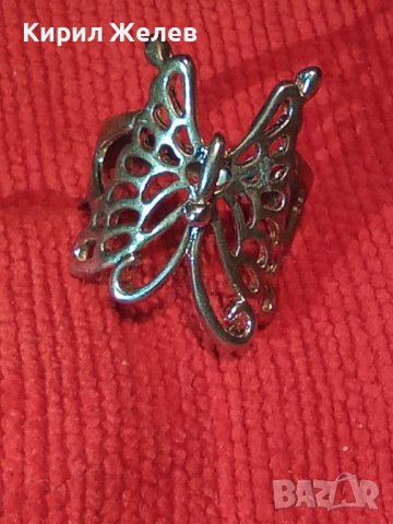 ФИГУРАЛЕН АЖУРЕН СРЕБЪРЕН АРТ ПРЪСТЕН - ПЕПЕРУДА ОКСИДИРАНО СРЕБРО 925 МАЙСТОРСКА ИЗРАБОТКА 28818, снимка 3 - Пръстени - 37252482