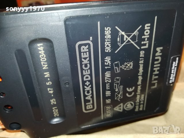 BLACK+DECKER LITHIUM 18V NEW MODEL 2101222019, снимка 16 - Винтоверти - 35516456