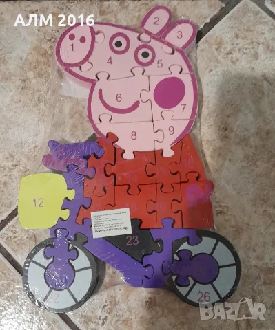 Дървен пъзел Прасенцето Пепа, снимка 2 - Игри и пъзели - 48400967