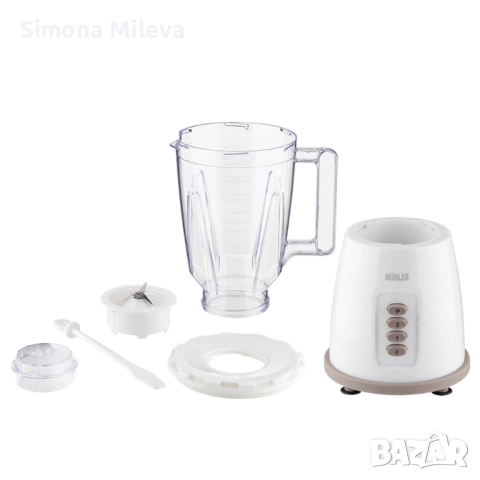 Блендер Muhler MB-155, 500W, 1.5 л, пласт.кана, сив, снимка 3 - Други стоки за дома - 52372546