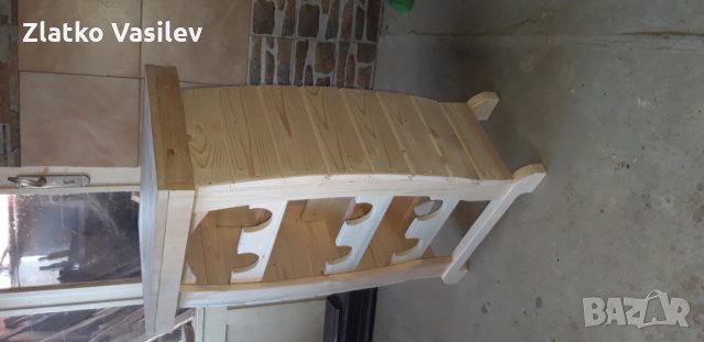 Дървен стелаж за 6 бр бутилки , снимка 2 - Други - 27306637