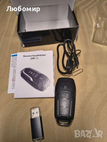 Ключ за кола с шпионска камера iUni RMS25, 64GB, Full HD, детекция на движение, снимка, видео, снимка 2 - Камери - 51521930