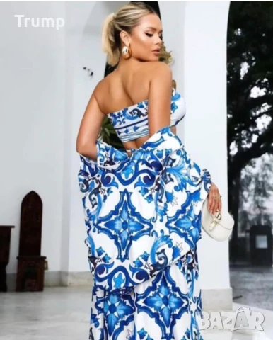 Елегантен дамски сет, стил Долче и  Габана, 3 части, снимка 2 - Комплекти - 50771456