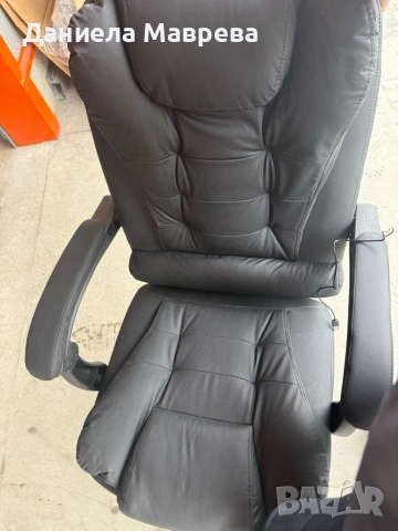 Ергономичен въртящ се офис стол с масаж и поставка за крака, снимка 7 - Столове за офис - 53391333