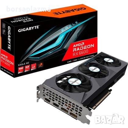 Чисто нова видеокарта Gigabyte Radeon RX 6600 Eagle - 8GB, снимка 1 - Видеокарти - 33935626