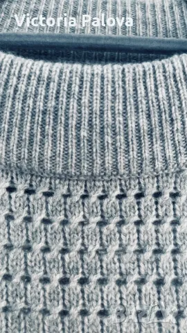 Красива сива блуза кашмир, снимка 4 - Блузи с дълъг ръкав и пуловери - 48810527