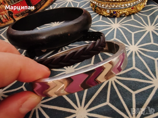 Лот гривни, пръстени, обеци, снимка 4 - Бижутерийни комплекти - 51523290