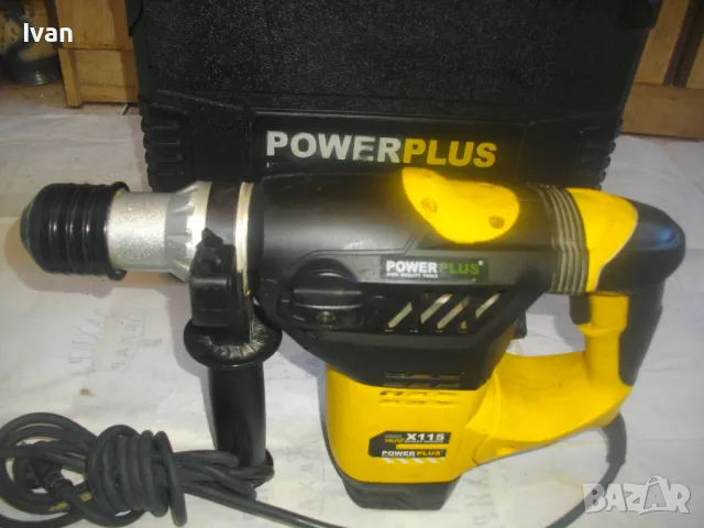 ЗА ЧАСТИ ЗА РЕМОНТ ГОЛЯМ БЕЛГИЙСКИ 1500 ВАТА ПЕРФОРАТОР КЪРТАЧ POWER PLUS X115 Made in BELGIUM, снимка 4 - Перфоратори - 48410914