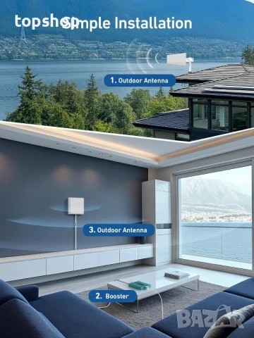 ЧИСТО НОВ усилвател за мобилен телефон Phonetone P30 до 5500 кв.  5G, 4G, LTE, 3G, съвместимост, снимка 7 - Друга електроника - 50493096