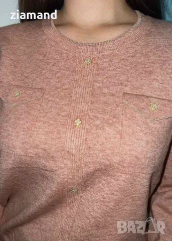 Дамска розова блуза детелини, снимка 2 - Блузи с дълъг ръкав и пуловери - 48042766