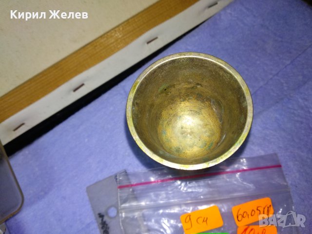 СТАРИННА ДЕБЕЛО ПОСРЕБРЕНА АР НУВО БРОНЗОВА АРИСТОКРАТИЧНА ЧАШКА За ЛИКЬОР 41412, снимка 4 - Антикварни и старинни предмети - 43650688