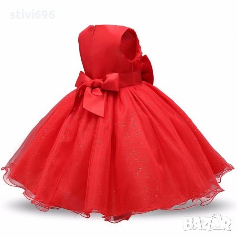 Детска рокля Брокат ново Размер 120 ново 5 налични цвята, снимка 12 - Детски рокли и поли - 32405383