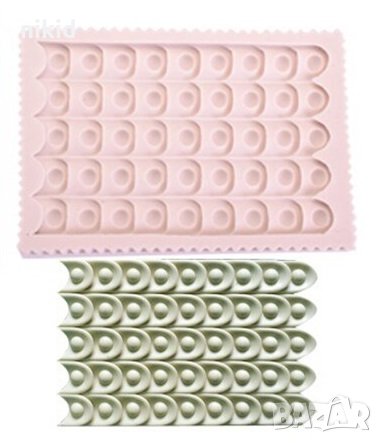 Люспи капси с вдлъбнатини голям силиконов молд форма декорация торта фондан украса