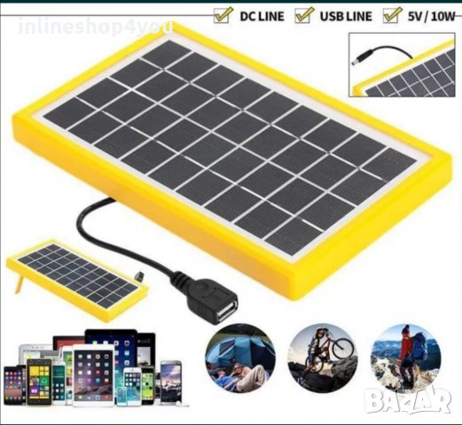 Соларен панел за зареждане на телефон или други устройства на 6 волта, снимка 1