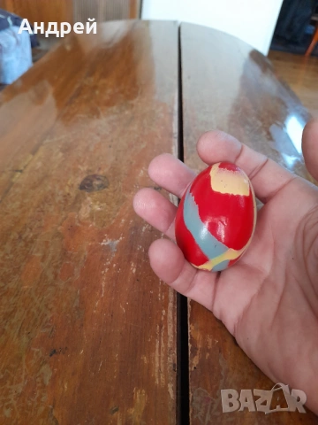 Старо дървено яйце #13, снимка 4 - Други ценни предмети - 53248131