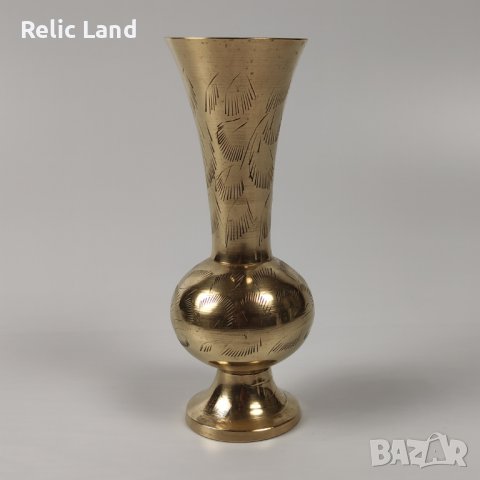 Малка ваза месинг, снимка 2 - Антикварни и старинни предмети - 43885307