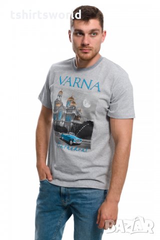 Нова мъжка тениска с трансферен печат Варна Катедрала , снимка 8 - Тениски - 27887358