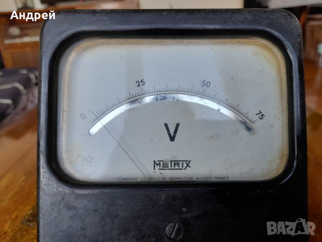Стар Волтметър Metrix, снимка 2 - Антикварни и старинни предмети - 38561895