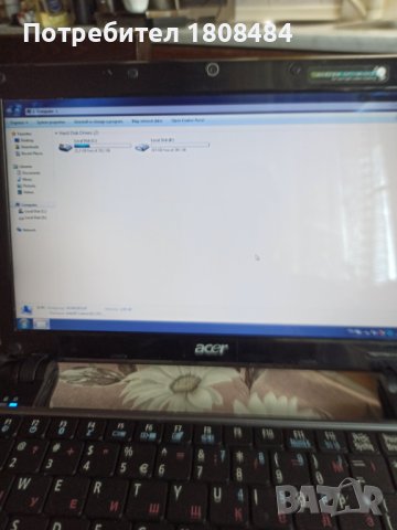Лаптоп Acer Aspire, преинсталиран с Windows 7, 2 RAM , снимка 3 - Части за лаптопи - 43560757