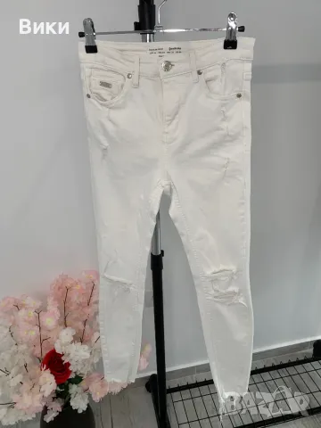 Бели дънки размер ХS, снимка 7 - Дънки - 49693002