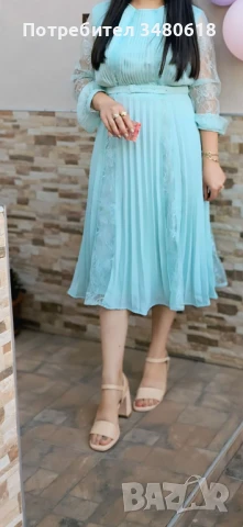 Рокли за мама и бебе (подарък риза за тати), снимка 3 - Рокли - 51263295