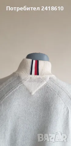 Tommy Hilfiger  Wool Cardigan Knitted Half Zip Mens Size XL ОРИГИНАЛ! Мъжка Вълнена Жилетка с 3/4 ци, снимка 5 - Пуловери - 49130310