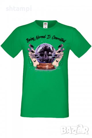 Мъжка тениска Being Normal Is Overrated,Halloween,Хелоуин,Празник,Забавление,Изненада,Обичаи,, снимка 6 - Тениски - 38132831