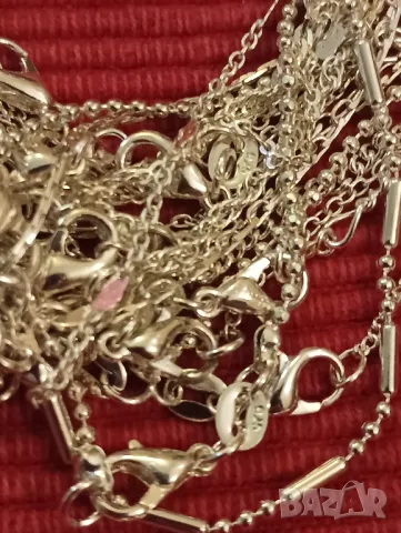 Посребрени синджири,ланчета. , снимка 5 - Обеци - 49178271