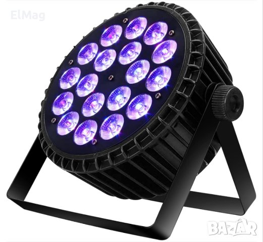 LED PAR RGBW 18x18 Uplights 6 in 1DMX UV