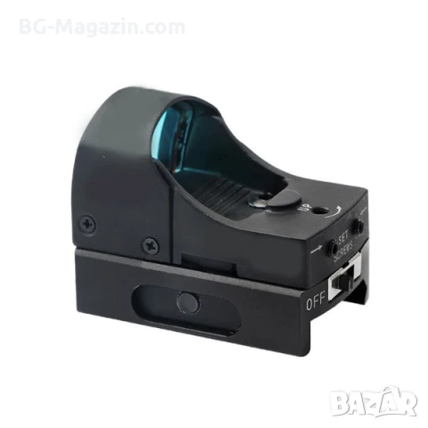 Малък компактен бързомер мерник тактически за пистолет еърсофт въздушна пушка червена зелена точка, снимка 15 - Оборудване и аксесоари за оръжия - 51051113