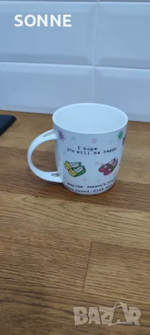 Китайски порцелан - чаша за чай и кафе с пожелание, снимка 2 - Чаши - 48557697