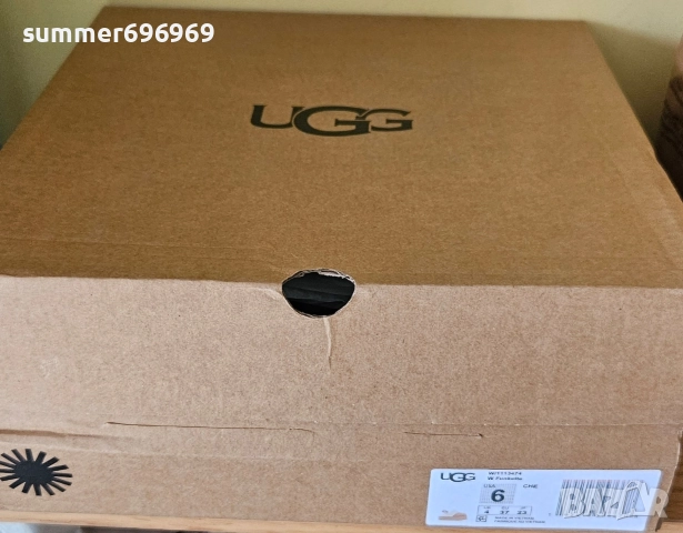 Нови UGG велурени боти с пух без закопчаване с кожа кафяви 37, снимка 5 - Дамски боти - 52824204