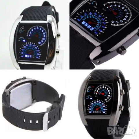 Мъжки спортен ръчен часовник с LED дисплей и ефектно показване на часа WW26