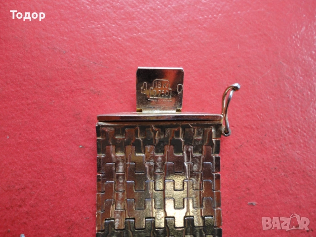 Уникална позлатена гривна 18 к 0750, снимка 3 - Гривни - 53302350