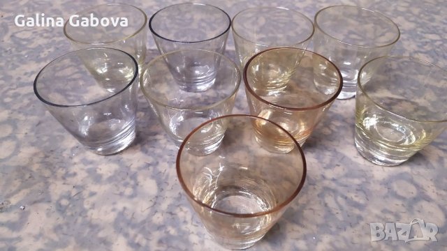 Цветни стъклени чаши, снимка 6 - Колекции - 30394780